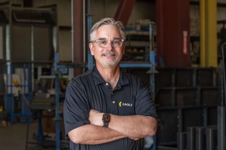 Portrait of Eric Tucker in factory