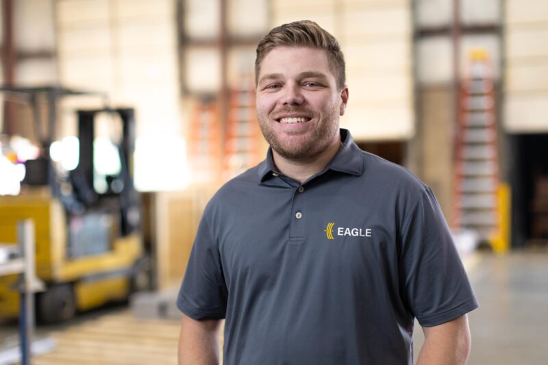 Grant Sharar in Eagle factory