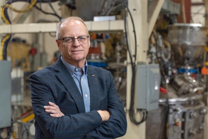 Jeff Troxel inside Eagle manufacturing plant