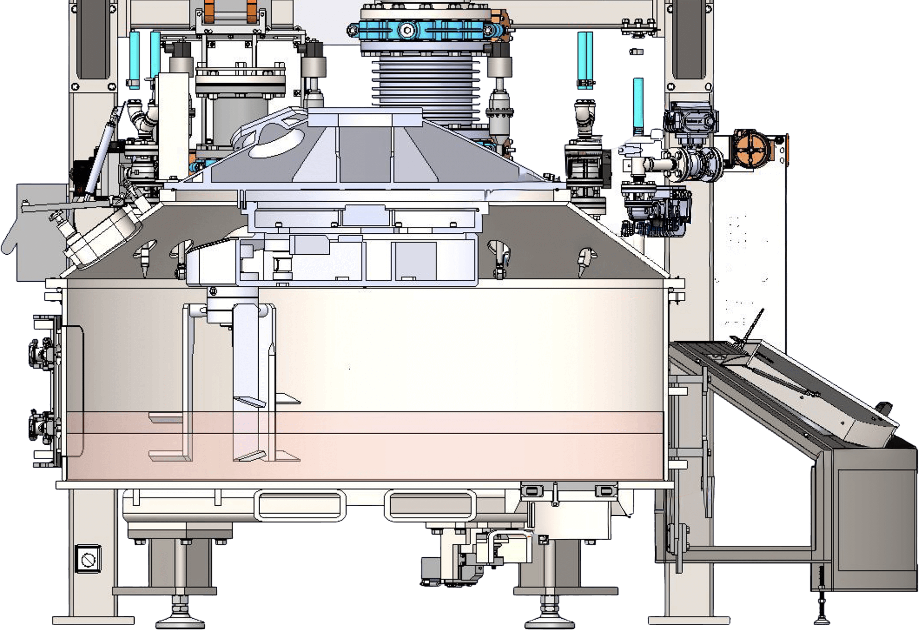 cutaway illustration of Eagle's Vacuum Paste Mixer