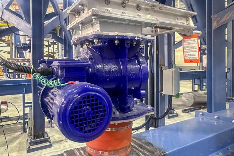 Pump motor in a factory