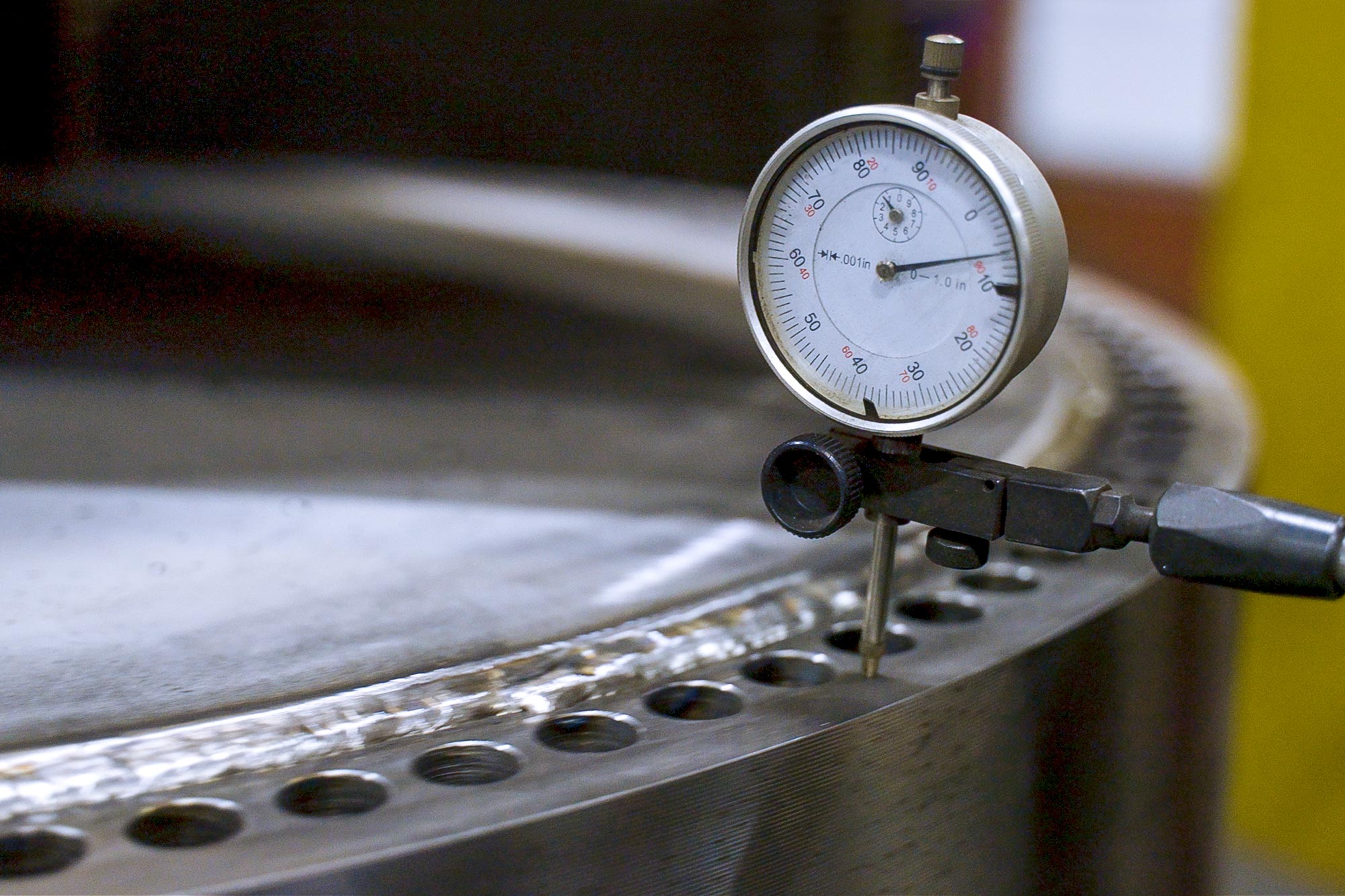 Cylinder caster tolerance test